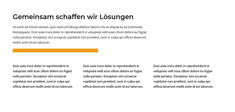 Überschriften- und Textspalten Website Builder-Vorlagen