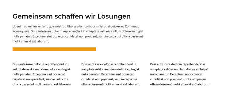 Überschriften- und Textspalten WordPress-Theme