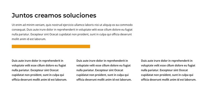 Columnas de título y texto Creador de sitios web HTML