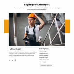 Entreprise De Logistique Et De Transport - Page De Destination Gratuite, Modèle HTML5