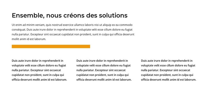 Colonnes de titre et de texte Modèle HTML5