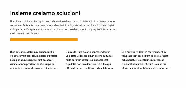 Titolo e colonne di testo Costruttore di siti web HTML