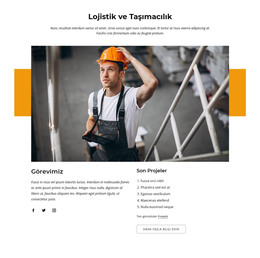 Lojistik Ve Nakliye Şirketi Için HTML Sayfası