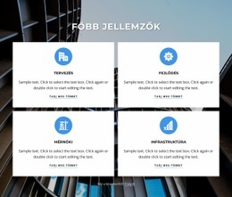 4 Cella Ikonokkal És Szövegekkel - Professzionális Webhelytervezés