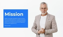 Exklusiver Website-Builder Für Die Mission Des Unternehmens