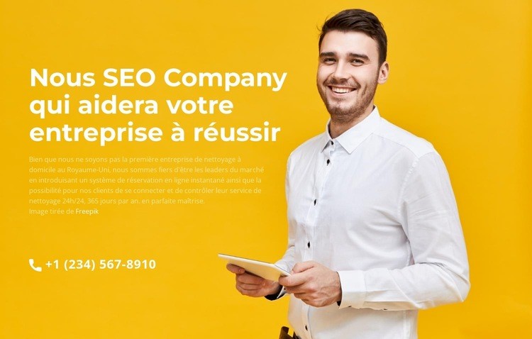 Succès de l'entreprise Conception de site Web