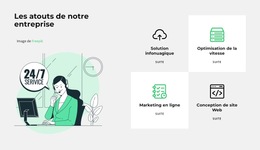 Assistance Client 24h/24 Et 7j/7 - Modèle De Page Web