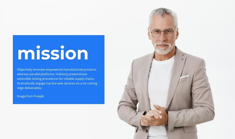 Company's mission HTML Template