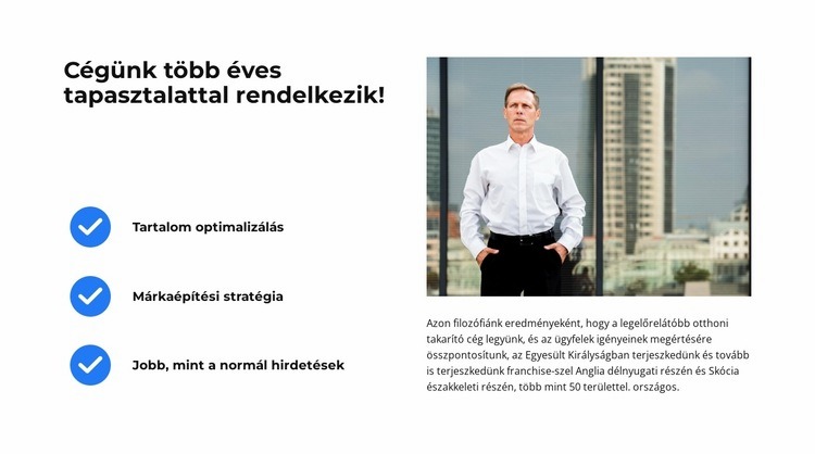 Rendeljen szakvéleményt Weboldal sablon