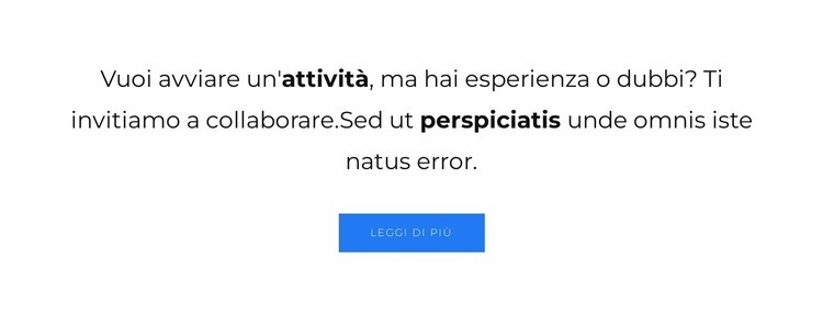 Testata con pulsante Un modello di pagina