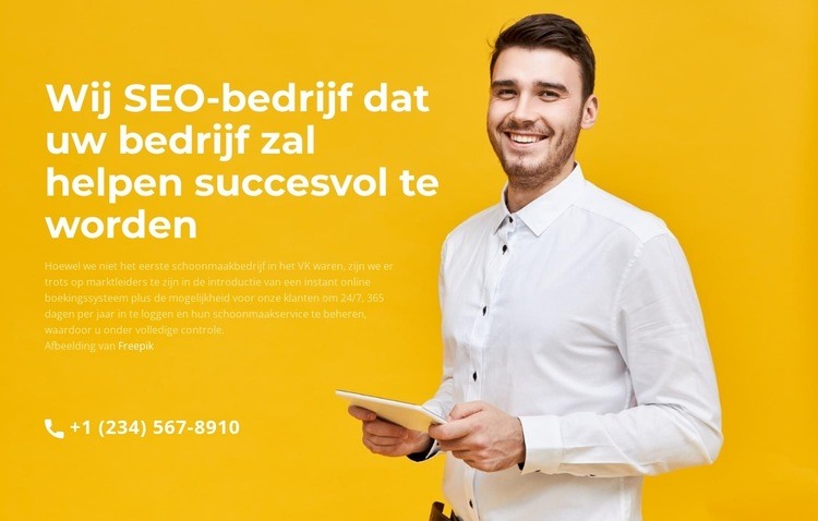 Zakelijk succes Bestemmingspagina