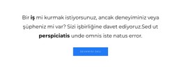 Düğmeli Orta Metin CSS Web Sitesi Şablonu