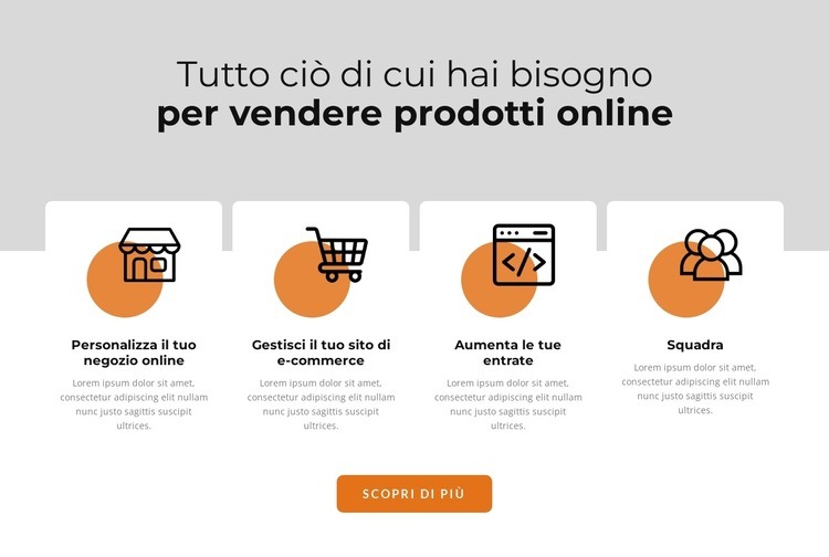 Icone con cerchi nel ripetitore di griglia Costruttore di siti web HTML