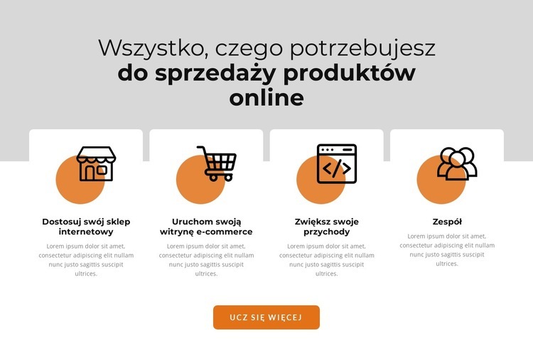 Ikony z kółkami w repeaterze siatki Kreator witryn internetowych HTML