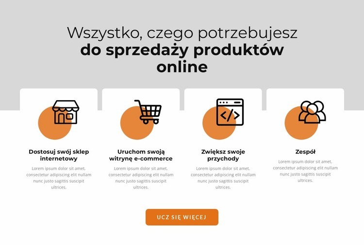 Ikony z kółkami w repeaterze siatki Projekt strony internetowej