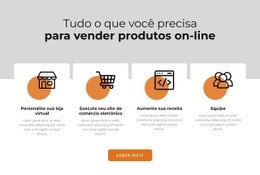 Ícones Com Círculos No Repetidor De Grade - Modelo HTML5 De Página Única