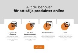 Ikoner Med Cirklar I Rutnätet Repeater - Responsiv HTML-Mall