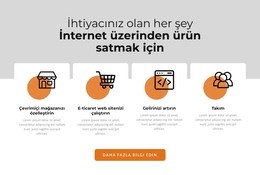 Izgara Tekrarlayıcıda Daire Içeren Simgeler - Duyarlı HTML Şablonu