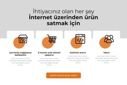 Izgara Tekrarlayıcıda Daire Içeren Simgeler - Tek Sayfalı HTML5 Şablonu