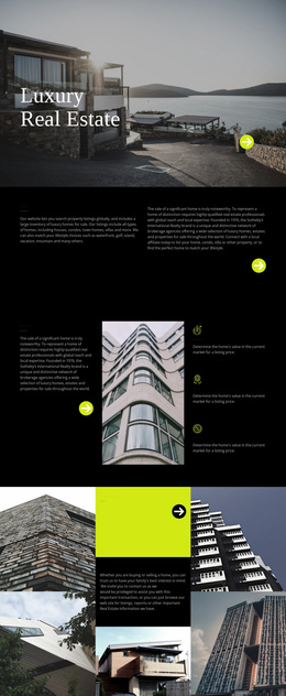 Luxury Real Estate - Website Design Template