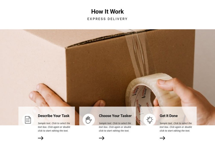 How delivery works Elementor Template Alternative