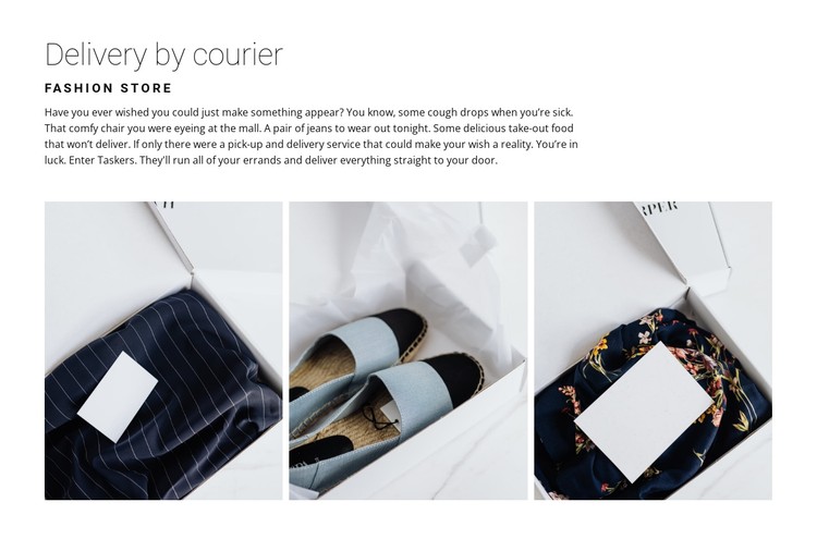 Delivery from a fashion store CSS Template