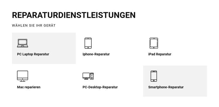 Reparaturdienste CSS-Vorlage