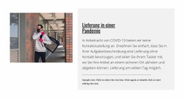 Lieferung In Einer Pandemie – Kostenlose HTML5-Vorlage