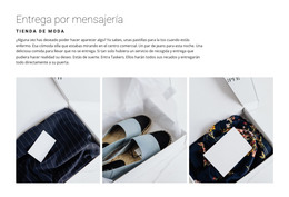 Entrega De Una Tienda De Moda: Plantilla De Página HTML