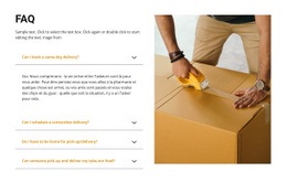 Questions Les Plus Fréquentes Sur La Livraison - Modèle HTML5 Moderne