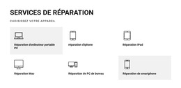 Services De Réparation - Page De Destination