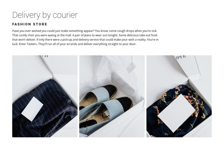 Delivery from a fashion store Joomla Page Builder
