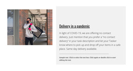 Delivery In A Pandemic - Drag & Drop Joomla Template