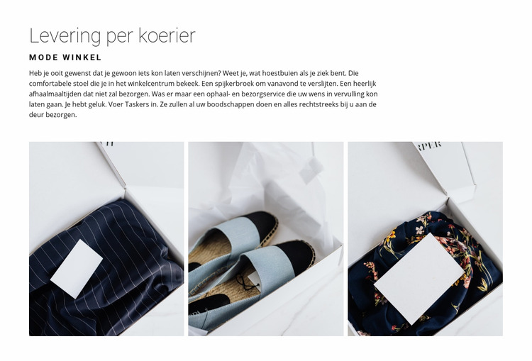 Levering vanuit een modewinkel Joomla-sjabloon