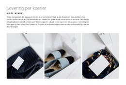 Meest Creatieve Sjabloon Van Één Pagina Voor Levering Vanuit Een Modewinkel