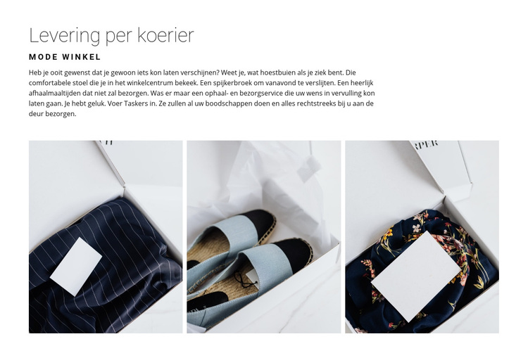 Levering vanuit een modewinkel WordPress-thema