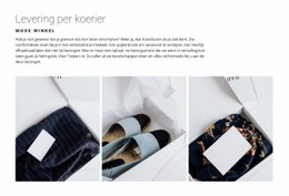 Levering Vanuit Een Modewinkel Website-Ontwerp