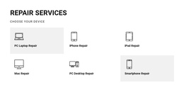 Repair Services One Page Template