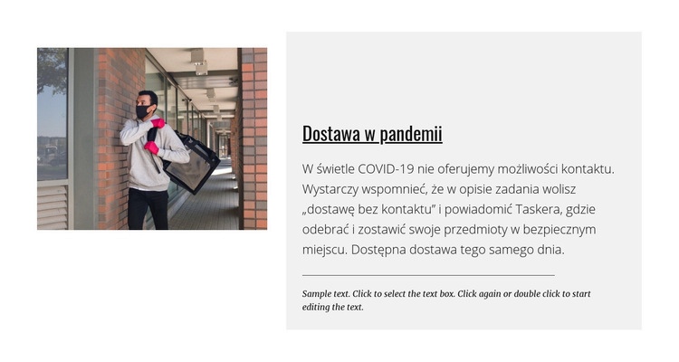 Dostawa w pandemii Wstęp