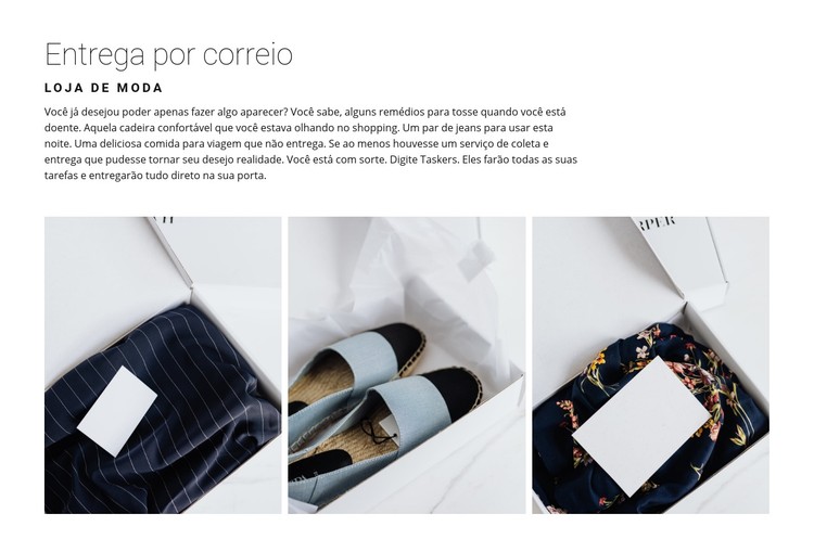 Entrega em loja de moda Template CSS