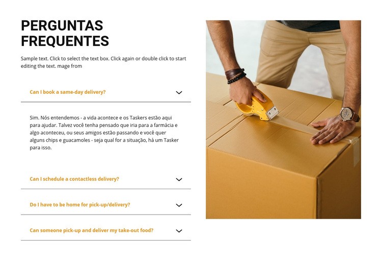 Perguntas populares sobre entrega Landing Page