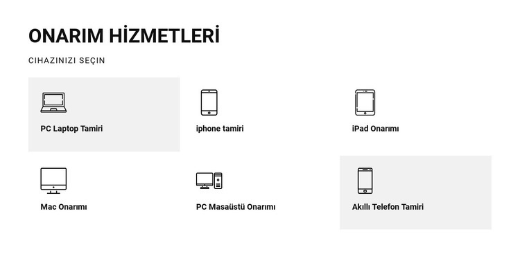 Onarım hizmetleri Web Sitesi Oluşturucu Şablonları