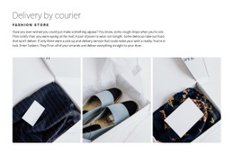 Delivery From A Fashion Store - Responsive Web Page