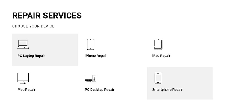 Repair services Website Builder Software