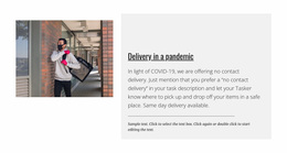 Delivery In A Pandemic - Personal Website Templates