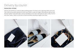 Delivery From A Fashion Store - Simple Website Template