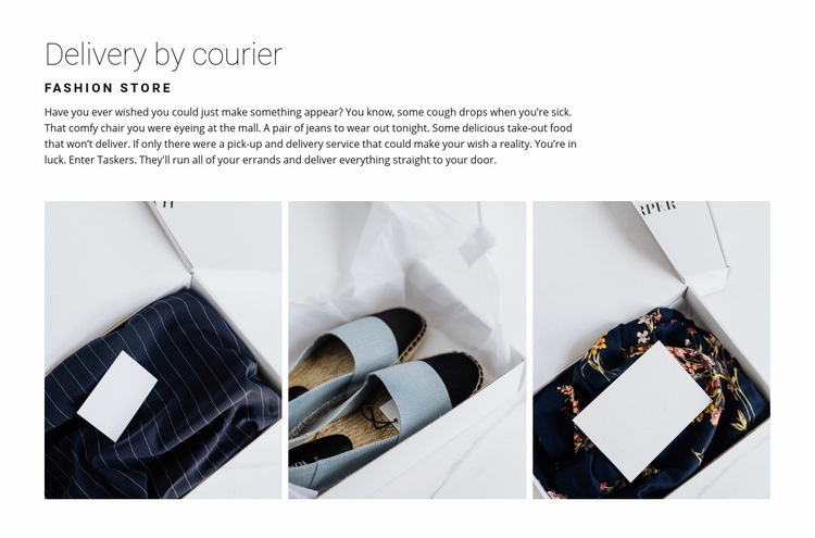 Delivery from a fashion store Wysiwyg Editor Html 