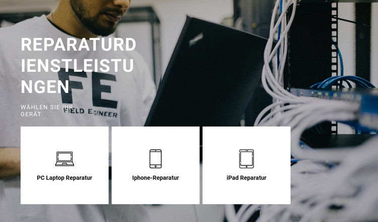 Reparatur von Geräten HTML-Vorlage