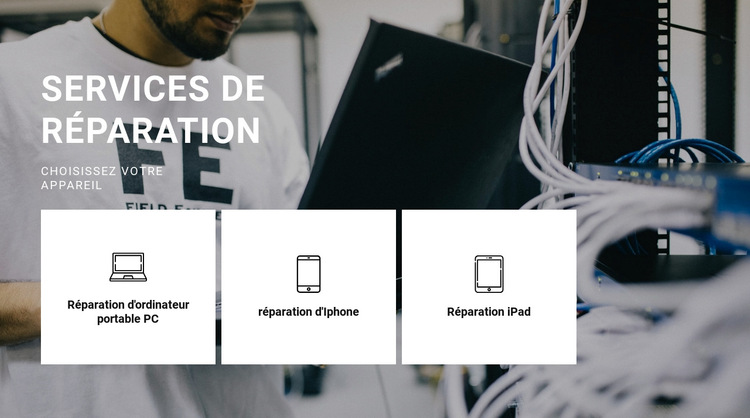 Réparation de tout équipement Modèle de site Web