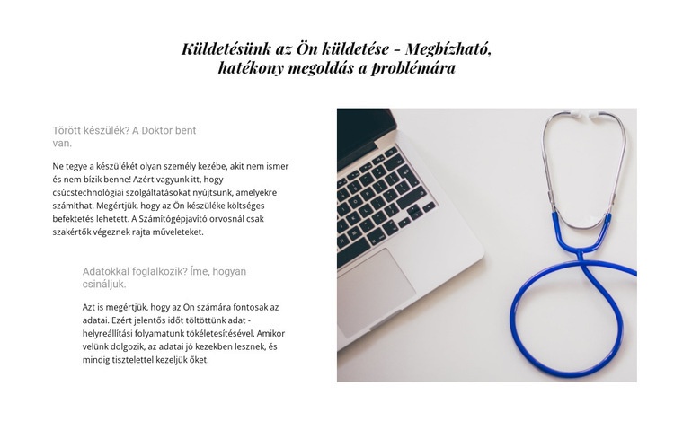 Technikai támogatás a számítógéphez CSS sablon